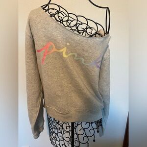 Off the shoulder,Victoria Secret PINK brand sweater size L